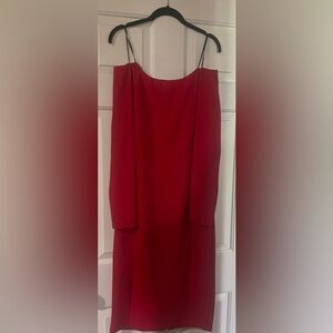 Bebe Red Off-Shoulder Dress